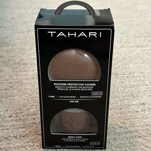 Tahari Silicone Protective Covers and Body Tape w/ 6 Covers. NUDE 04 NIB